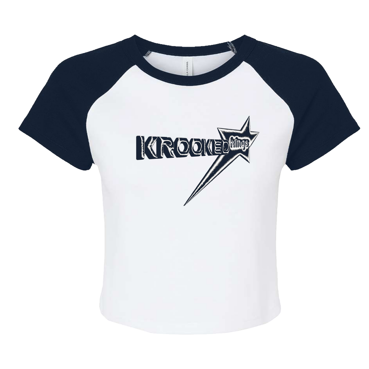 Crop Top Navy/White Logo