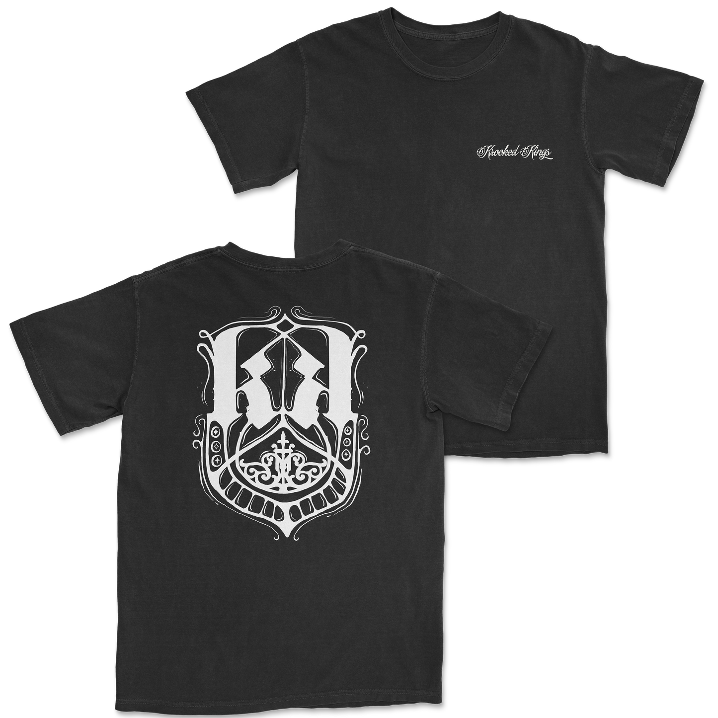 Blk Left Chest Crest Tee